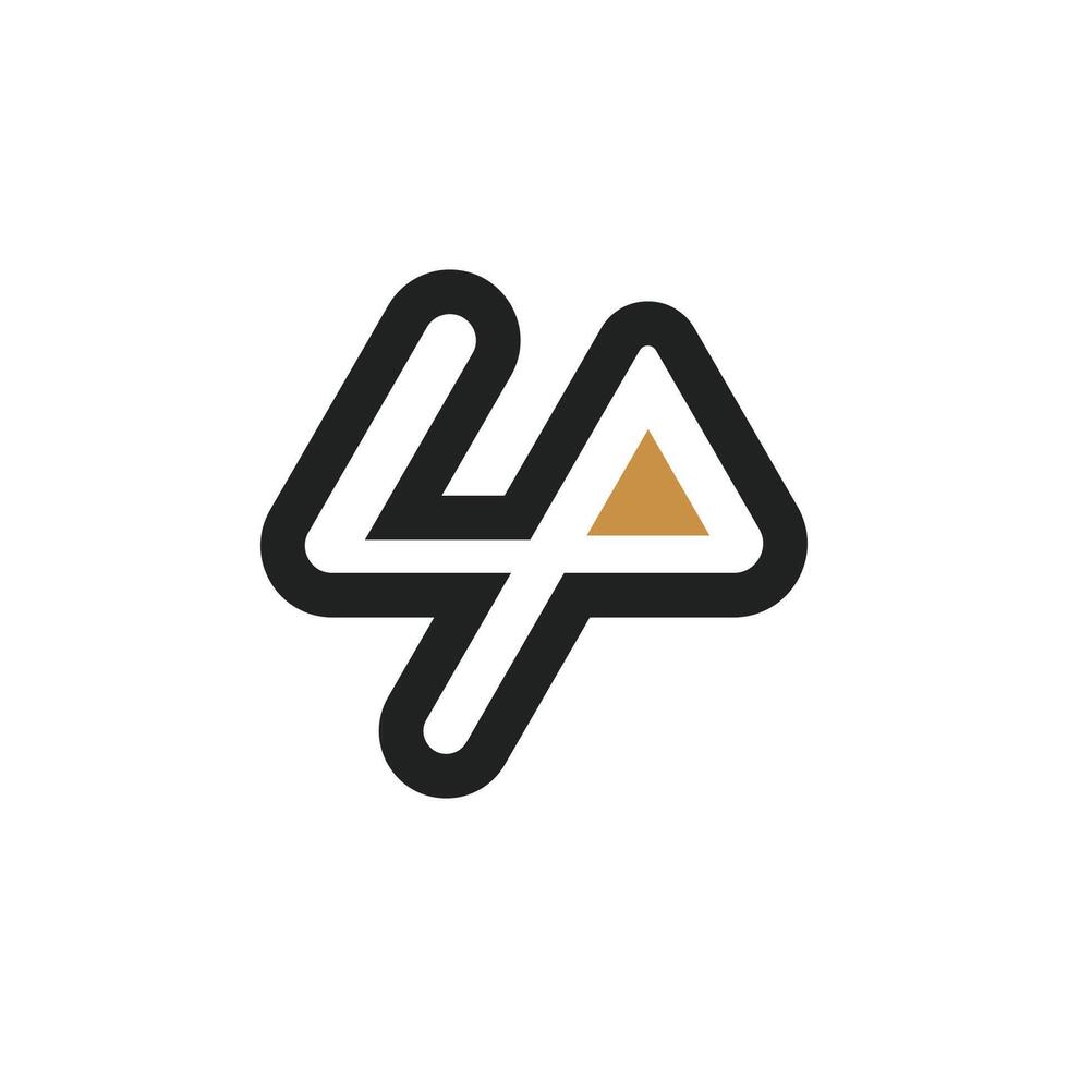 eerste lp brief logo met creatief modern bedrijf typografie vector sjabloon. creatief abstract brief pl logo ontwerp.