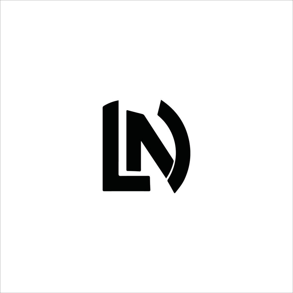 eerste brief ln logo of nl logo vector ontwerp sjabloon