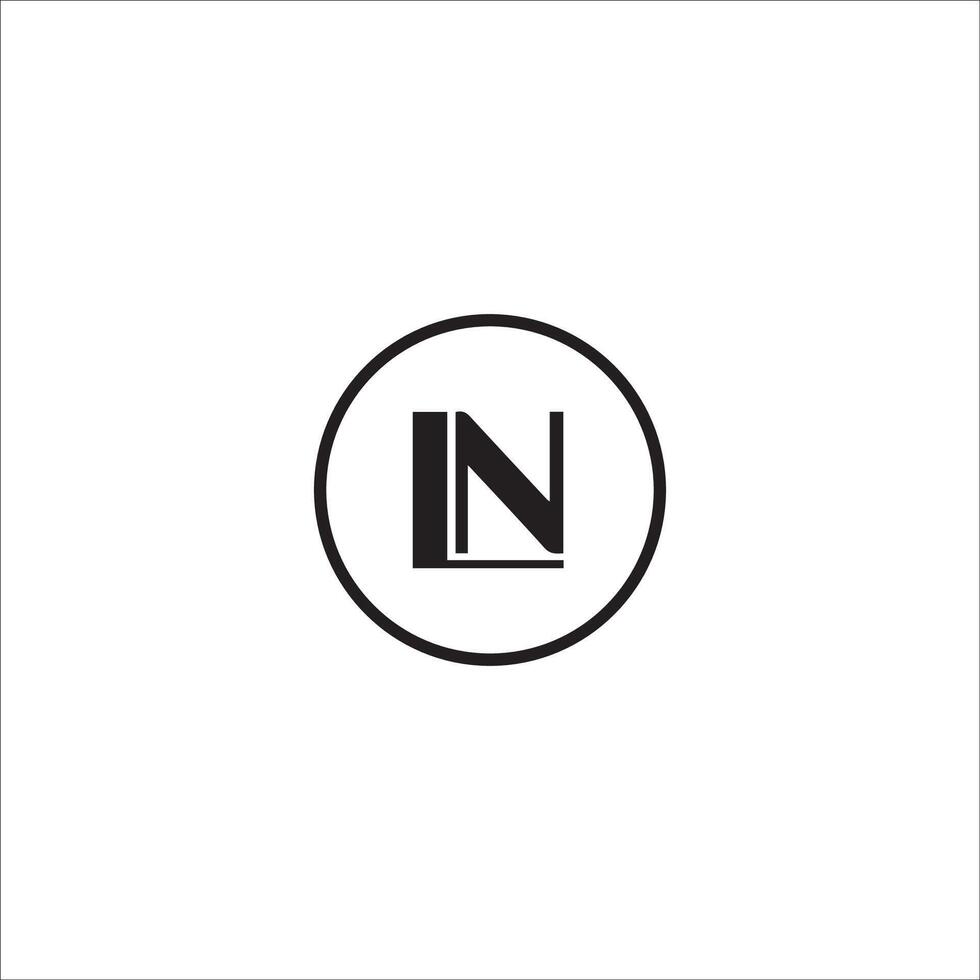 eerste brief ln logo of nl logo vector ontwerp sjabloon