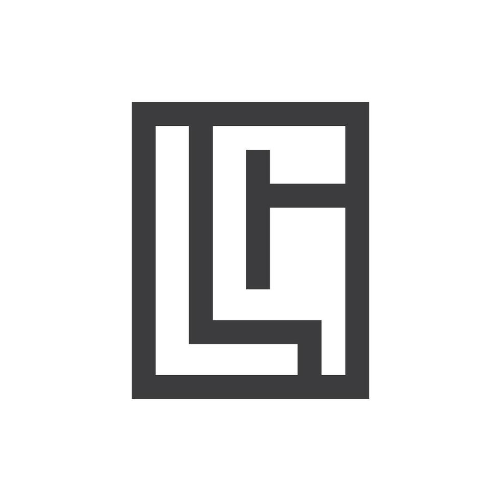 eerste brief lh logo of hl logo vector ontwerp sjabloon