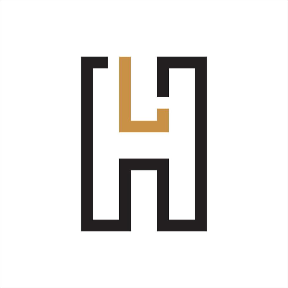 eerste brief lh logo of hl logo vector ontwerp sjabloon