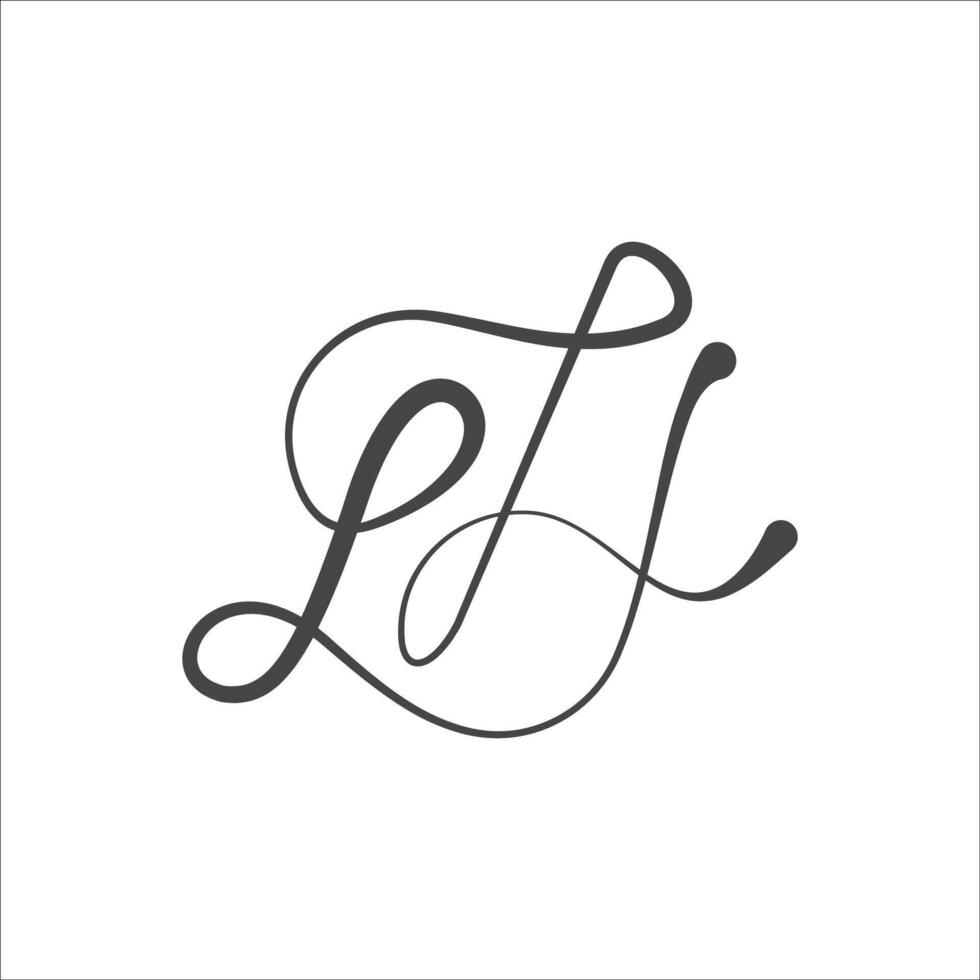 eerste brief lh logo of hl logo vector ontwerp sjabloon