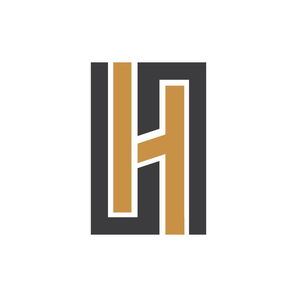 eerste brief lh logo of hl logo vector ontwerp sjabloon