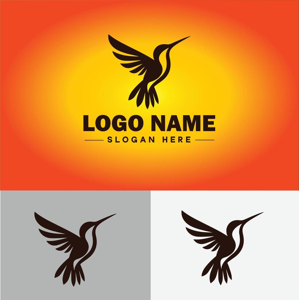 kolibrie logo vector kunst icoon grafiek voor bedrijf merk bedrijf icoon kolibrie logo sjabloon