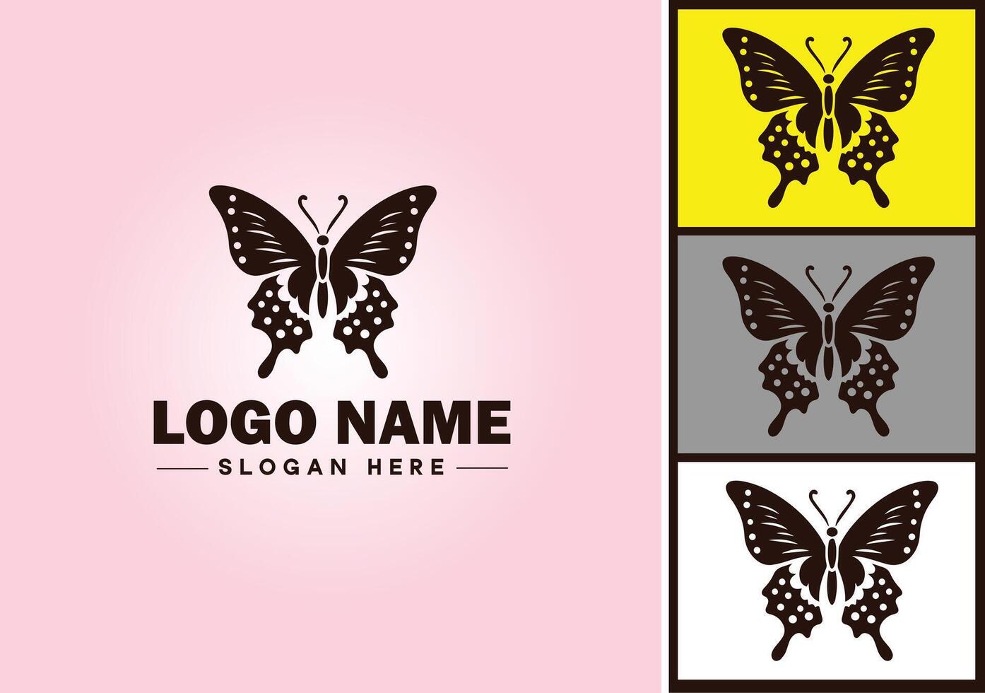vlinder logo vector kunst icoon grafiek voor bedrijf merk icoon vlinder logo sjabloon