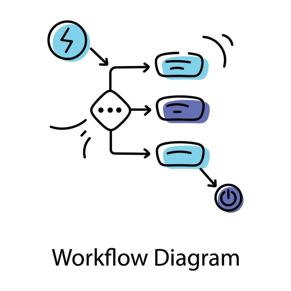 tekening pictogrammen beeltenis werk processen vector