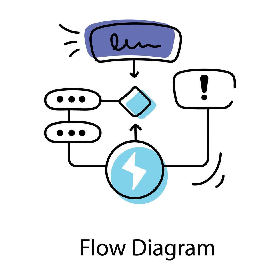 tekening stijl workflow icoon vector