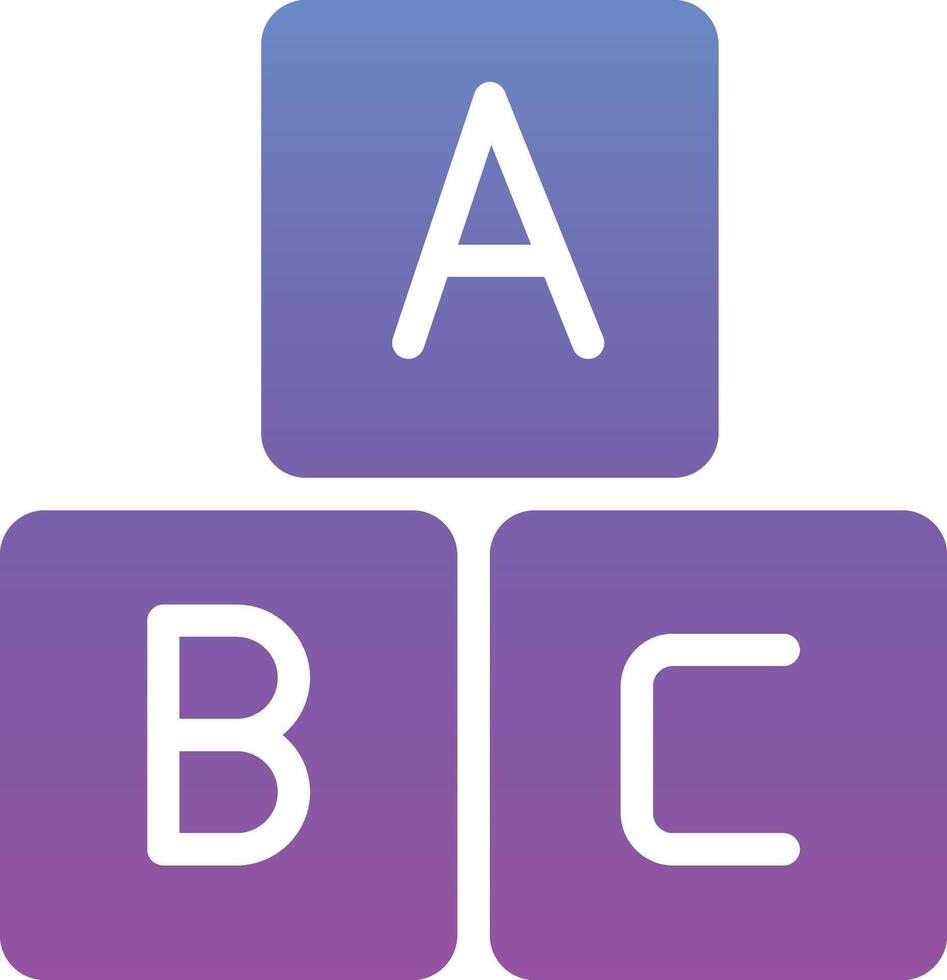 abc blokken vector icoon