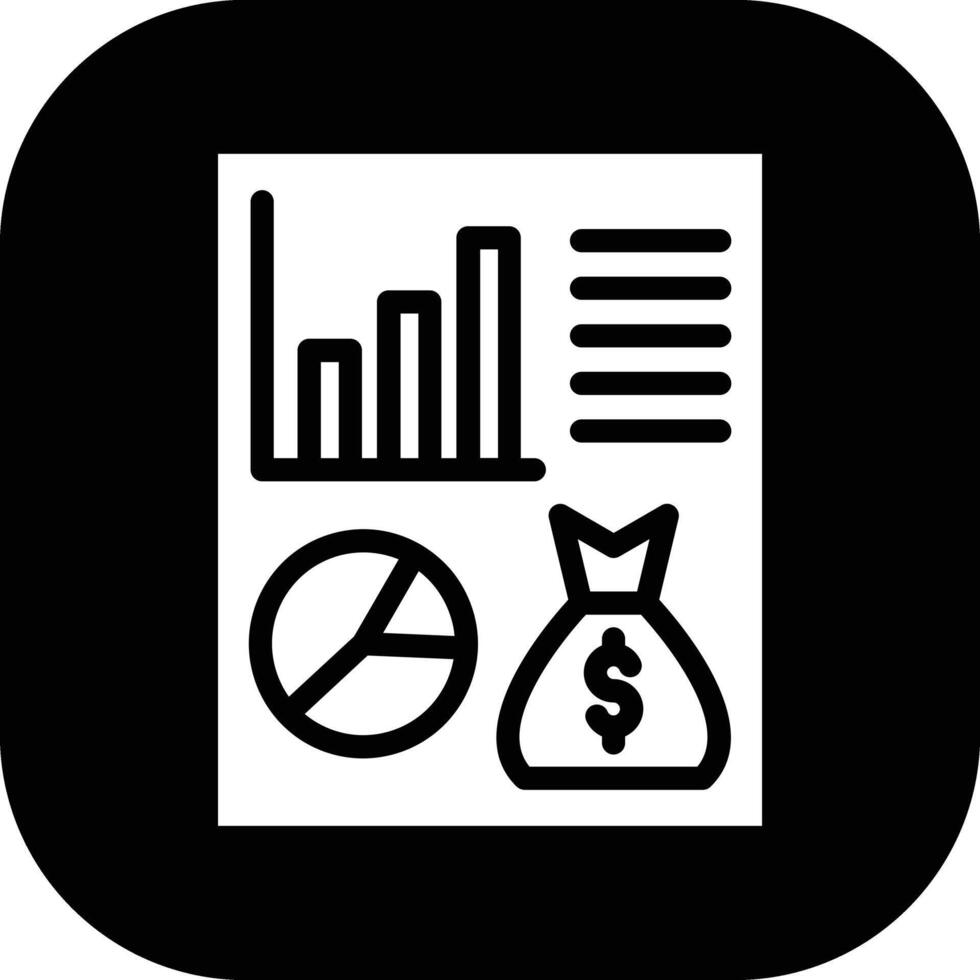 financieel verslag doen van vector icoon