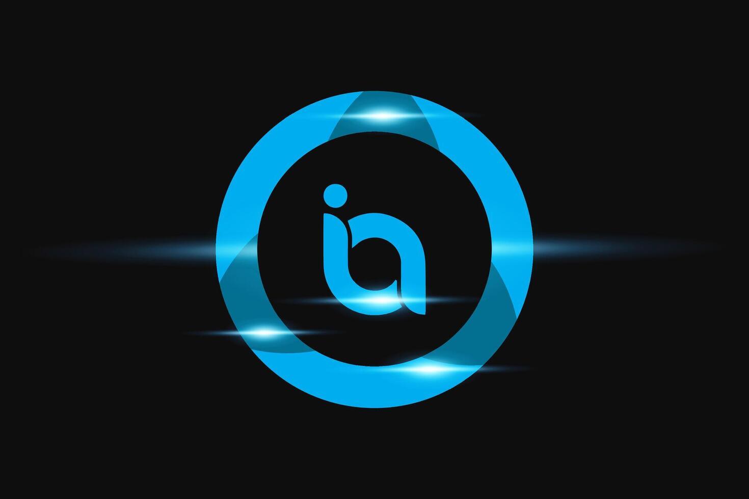 IA blauw logo ontwerp. vector logo ontwerp voor bedrijf.