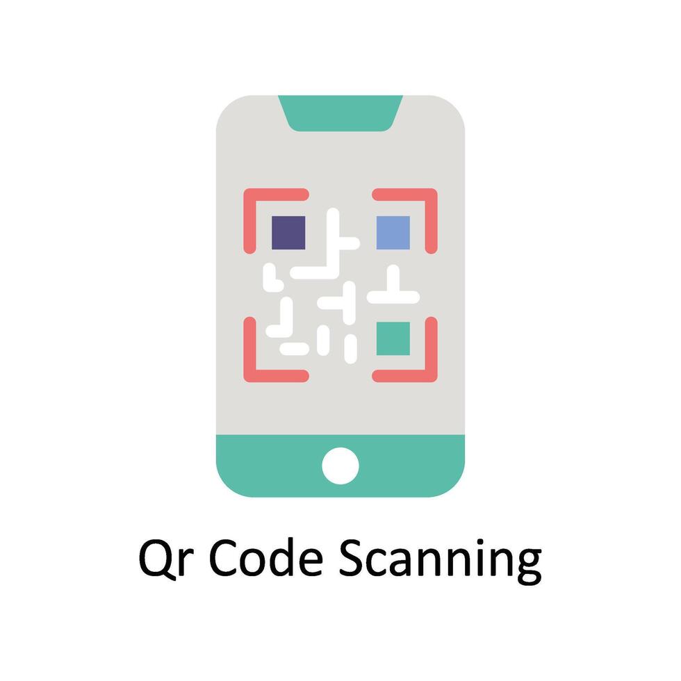qr code scannen vector vlak icoon stijl illustratie. eps 10 het dossier