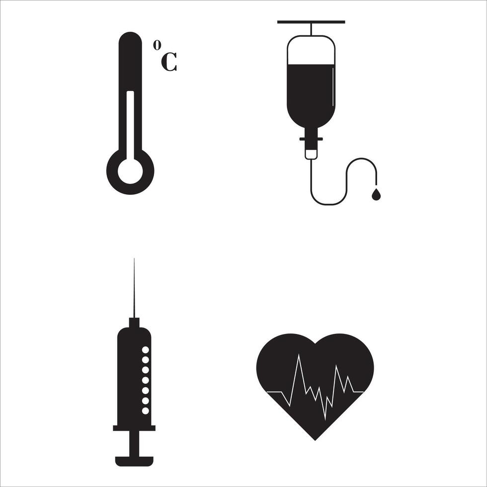 medisch Gezondheid uitrusting icoon pak ontwerp vector