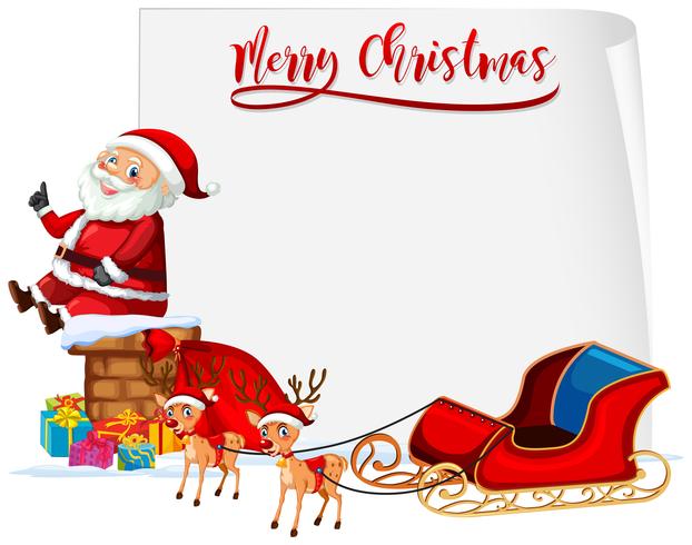 Merry Christmas santa en slee concept vector