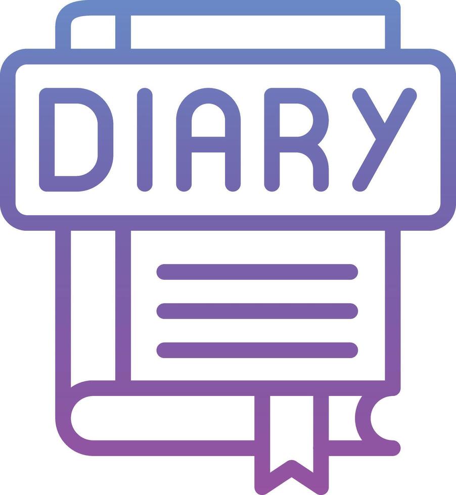 dagboek vector icoon