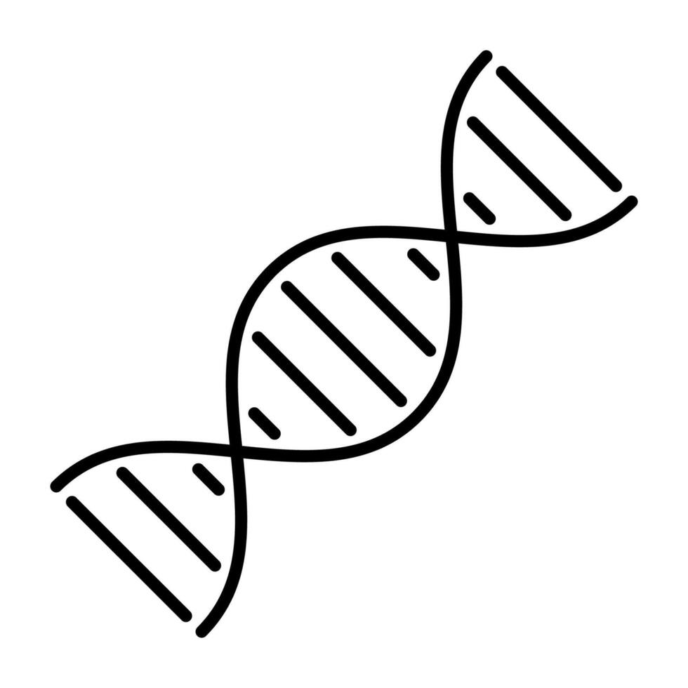 dna schroef icoon sjabloon, menselijk dna genetisch symbool, gen biologie vector