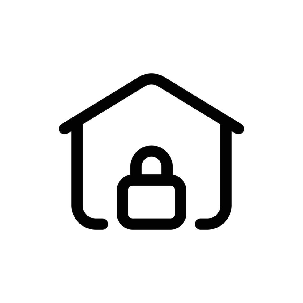 huis veiligheid icoon in modieus schets stijl geïsoleerd Aan wit achtergrond. huis veiligheid silhouet symbool voor uw website ontwerp, logo, app, ui. vector illustratie, eps10.