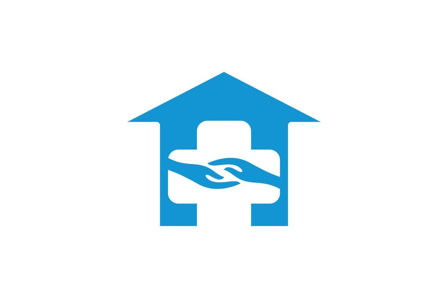 medisch logo ontwerp met huis logo concept premie vector