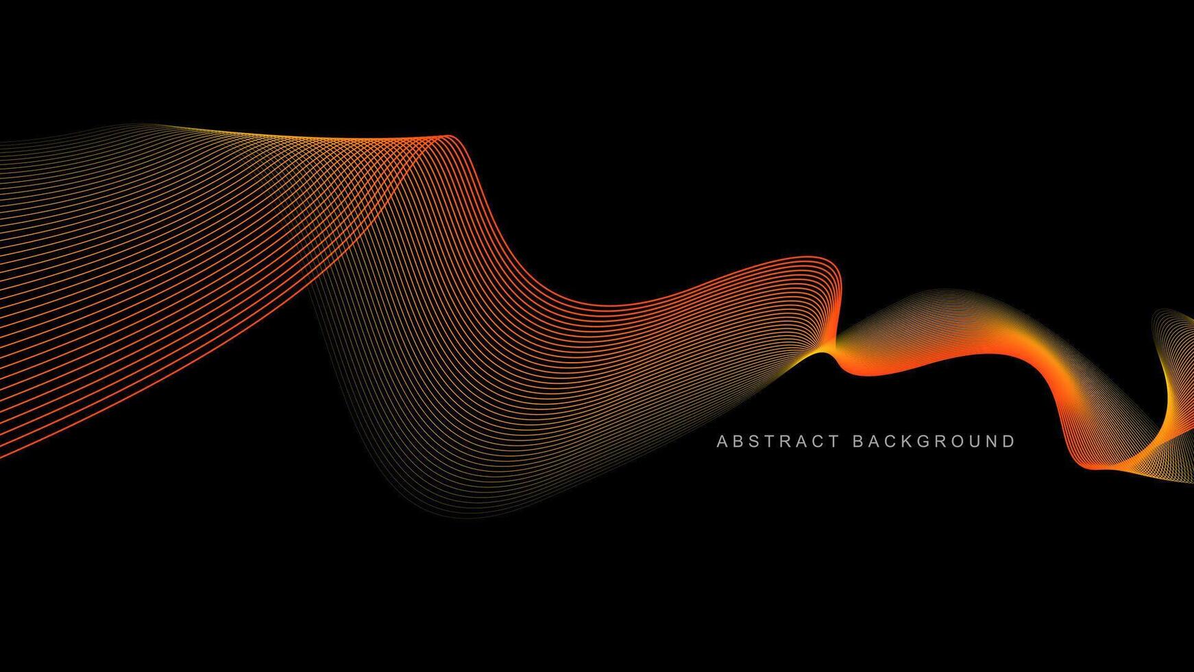 abstract gloeiend Golf lijnen Aan zwart achtergrond. dynamisch Golf patroon. modern vloeiende golvend lijnen. futuristische technologie concept. pak voor banier, poster, omslag, brochure, folder, website vector