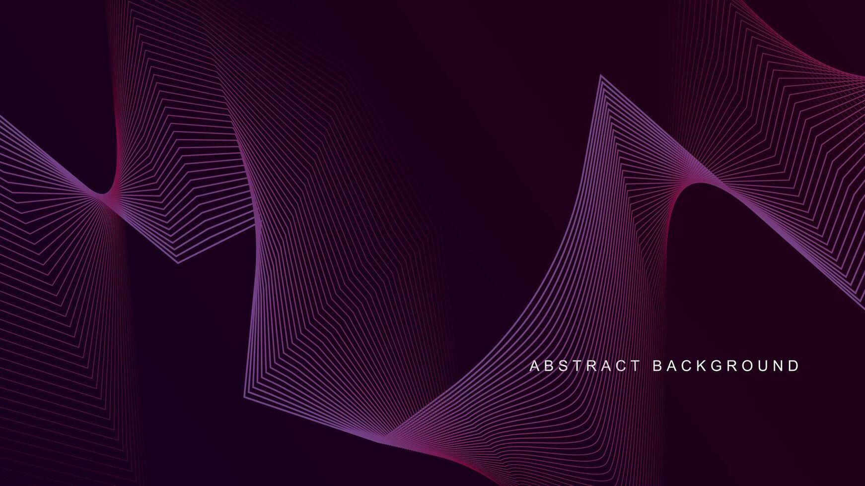 donker roze en Purper helling abstract achtergrond met dynamisch lijnen. futuristische technologie concept voor banier, presentatie, poster, web, behang, Hoes en brochure. vector illustratie