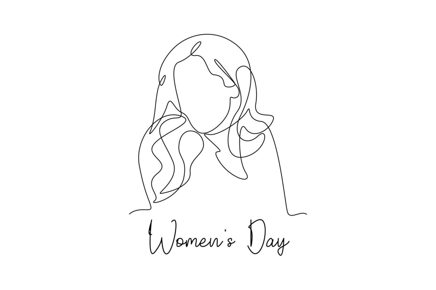 een doorlopend lijn tekening van Internationale vrouwen dag concept. tekening vector illustratie in gemakkelijk lineair stijl.