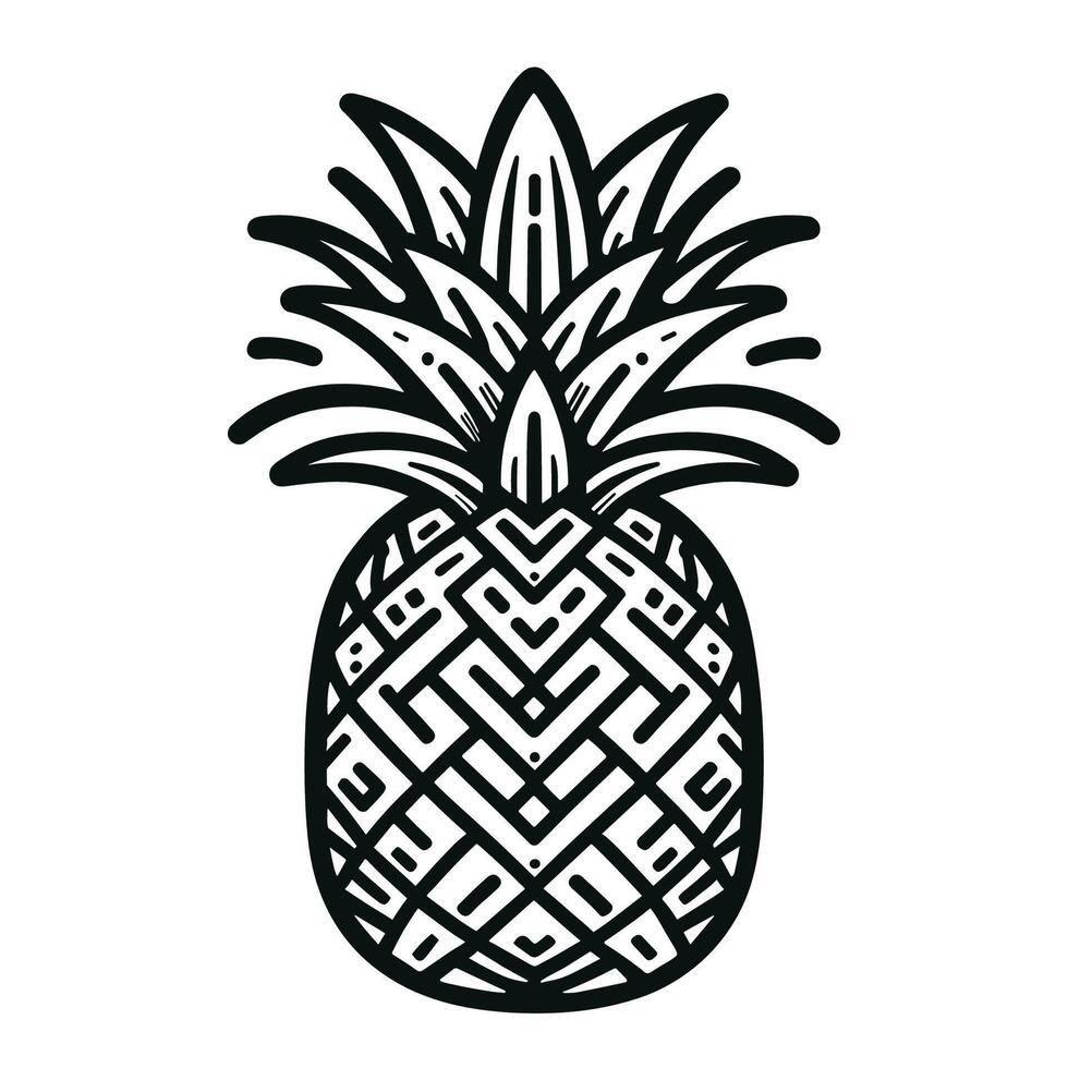 ai gegenereerd ananas clip art illustratie, ai generatief vrij vector