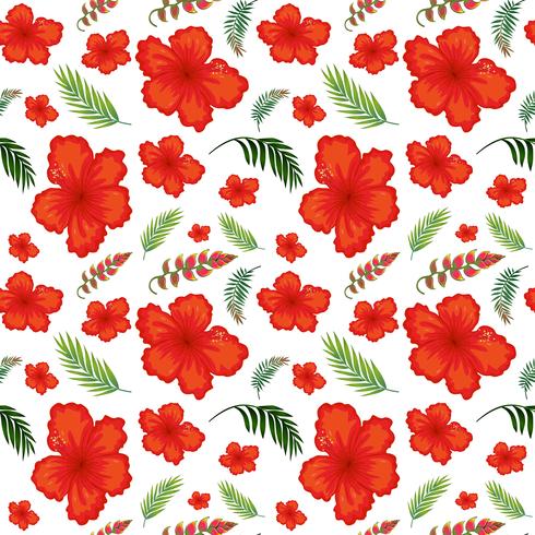 Hibiscus bloem naadloze patroon vector