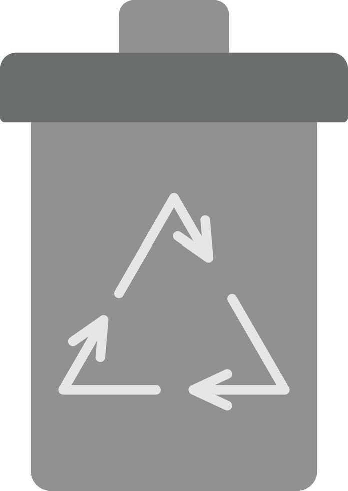 prullenbak plat pictogram vector