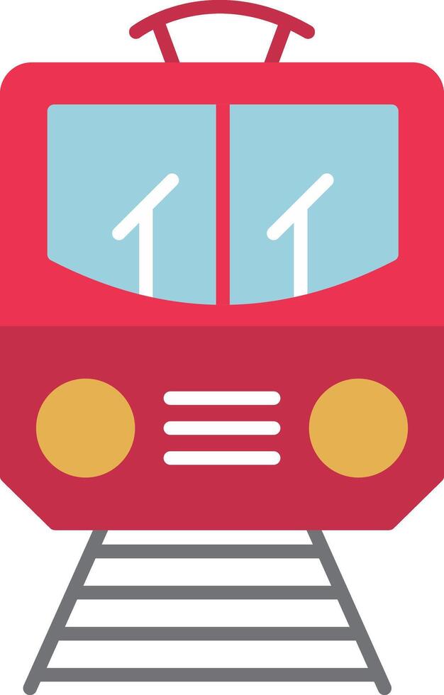 trein plat icoon vector