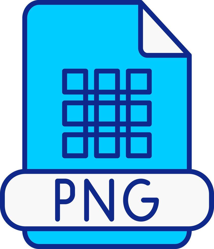 PNG blauw gevulde icoon vector