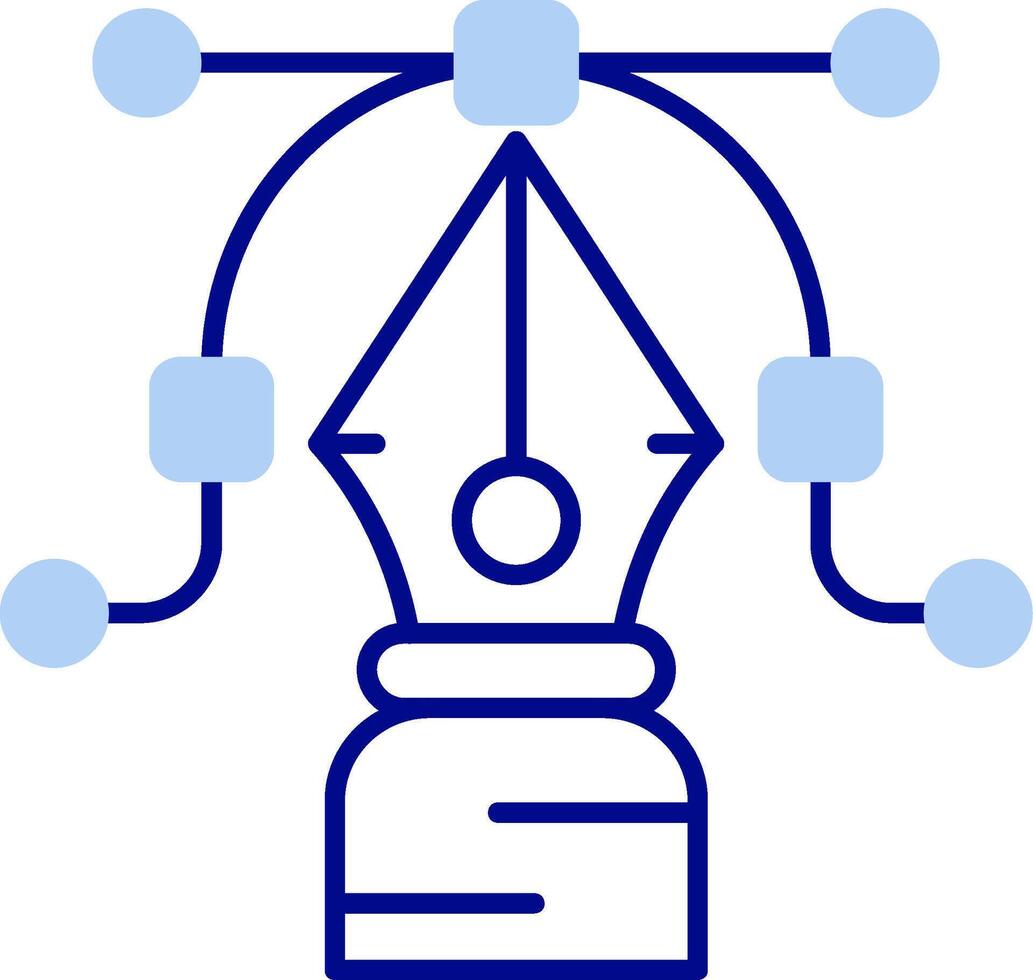 pen gereedschap lijn gevulde icoon vector