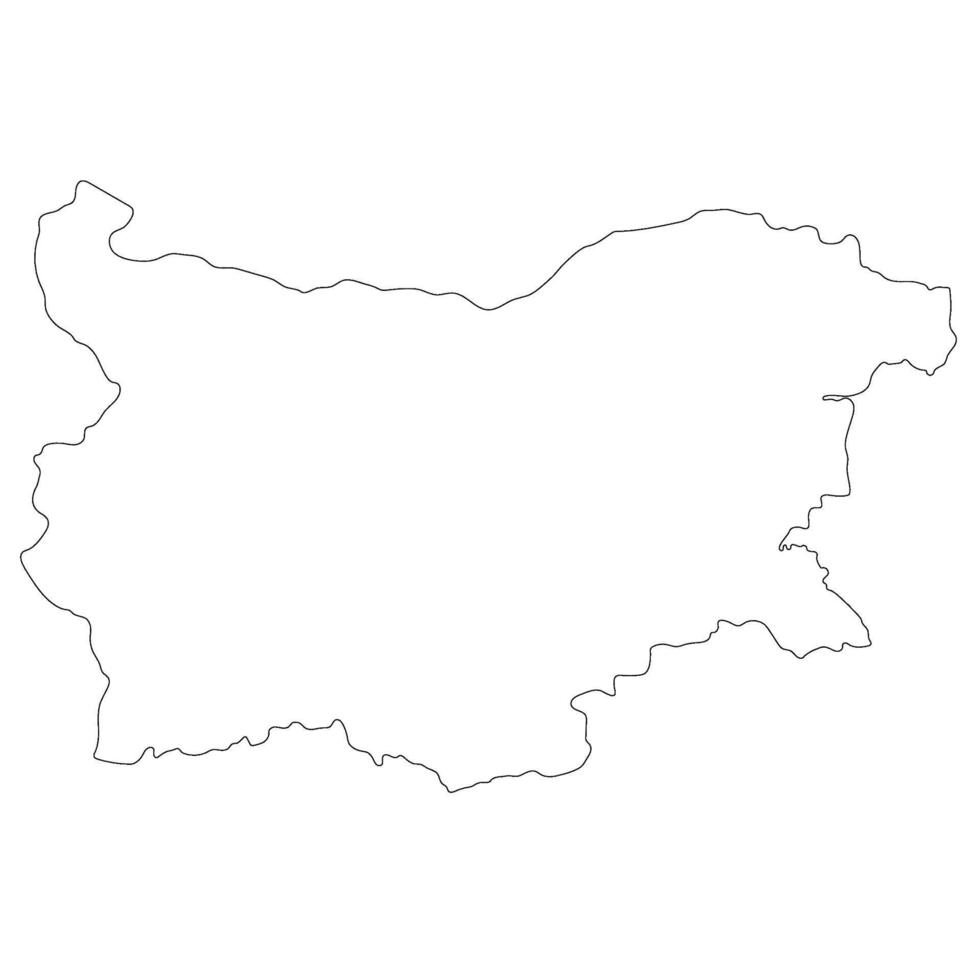 bulgarije kaart. kaart van bulgarije in wit kleur vector