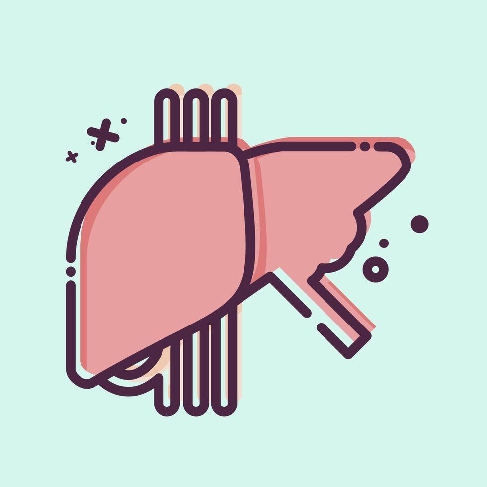 icoon gezond lever. verwant naar hepatoloog symbool. mbe stijl. gemakkelijk ontwerp bewerkbaar. gemakkelijk illustratie vector