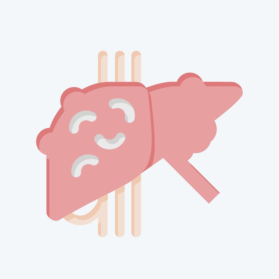 icoon lever kanker. verwant naar hepatoloog symbool. vlak stijl. gemakkelijk ontwerp bewerkbaar. gemakkelijk illustratie vector