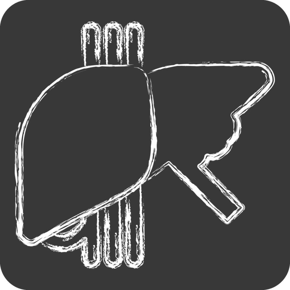 icoon gezond lever. verwant naar hepatoloog symbool. krijt stijl. gemakkelijk ontwerp bewerkbaar. gemakkelijk illustratie vector