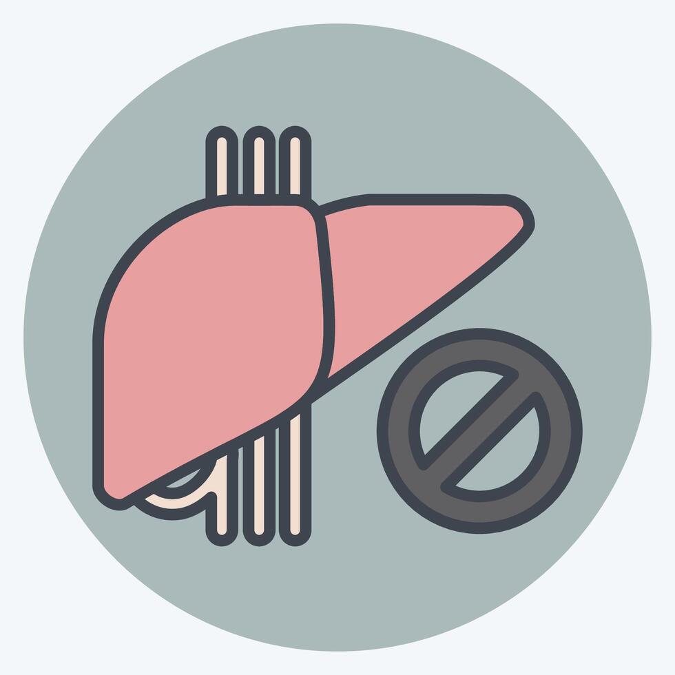 icoon niet gebruiken. verwant naar hepatoloog symbool. kleur maat stijl. gemakkelijk ontwerp bewerkbaar. gemakkelijk illustratie vector