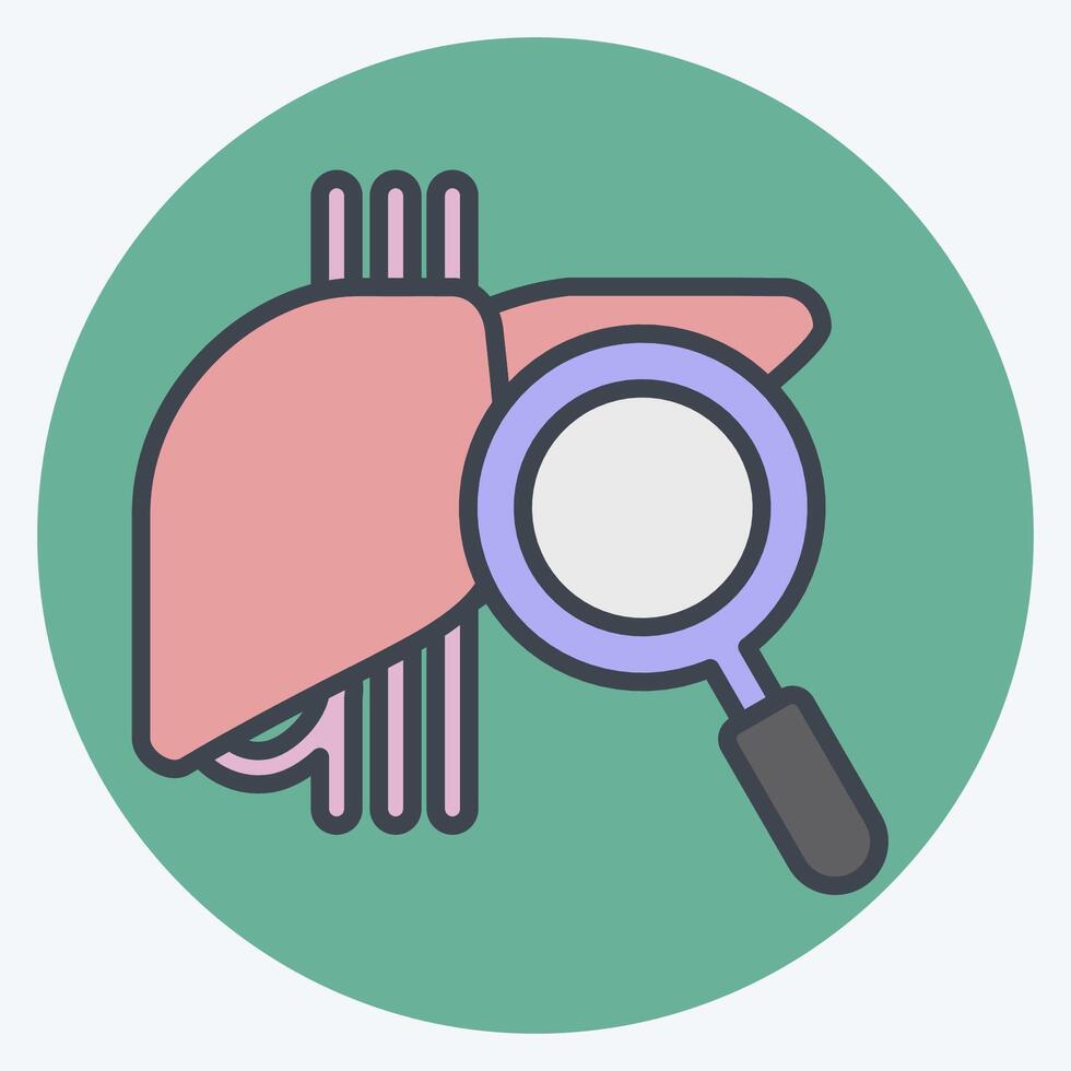 icoon lever testen. verwant naar hepatoloog symbool. kleur maat stijl. gemakkelijk ontwerp bewerkbaar. gemakkelijk illustratie vector