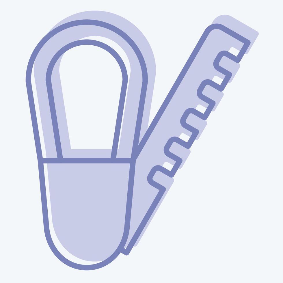 icoon zolen. verwant naar schoenmaker symbool. twee toon stijl. gemakkelijk ontwerp bewerkbaar. gemakkelijk illustratie vector