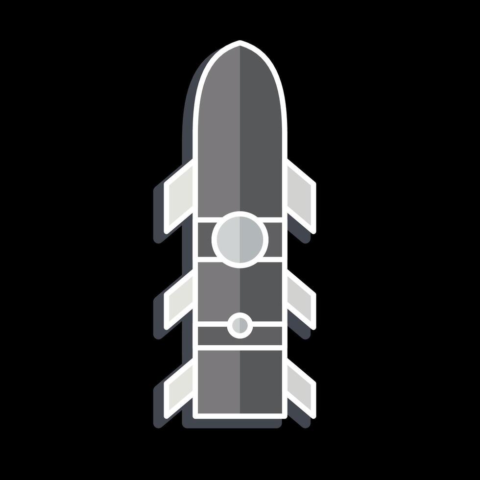 icoon raket. verwant naar wapens symbool. glanzend stijl. gemakkelijk ontwerp bewerkbaar. gemakkelijk illustratie vector