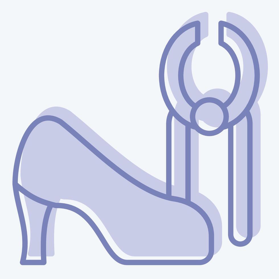 icoon tang. verwant naar schoenmaker symbool. twee toon stijl. gemakkelijk ontwerp bewerkbaar. gemakkelijk illustratie vector