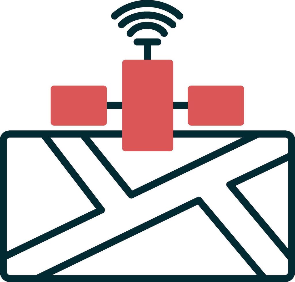 satelliet vector pictogram