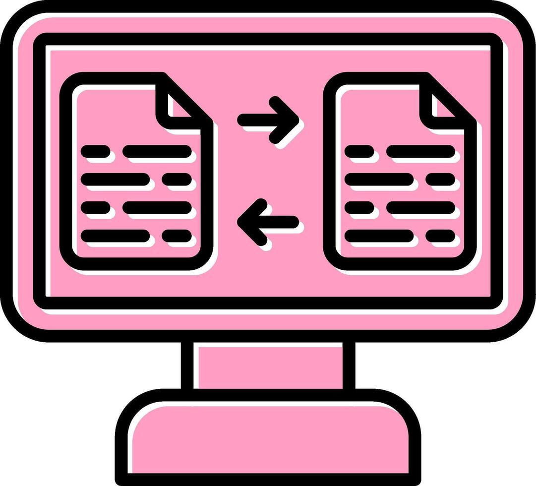 het dossier overdracht vector icoon