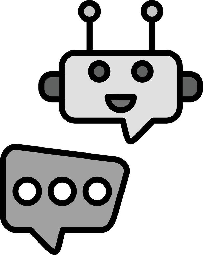 robot babbelen vector icoon