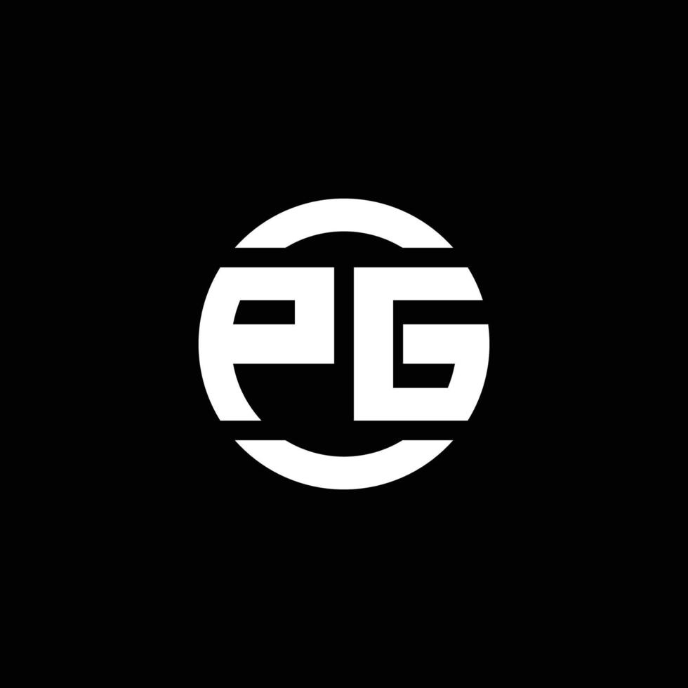 pg logo monogram geïsoleerd op cirkel element ontwerpsjabloon vector