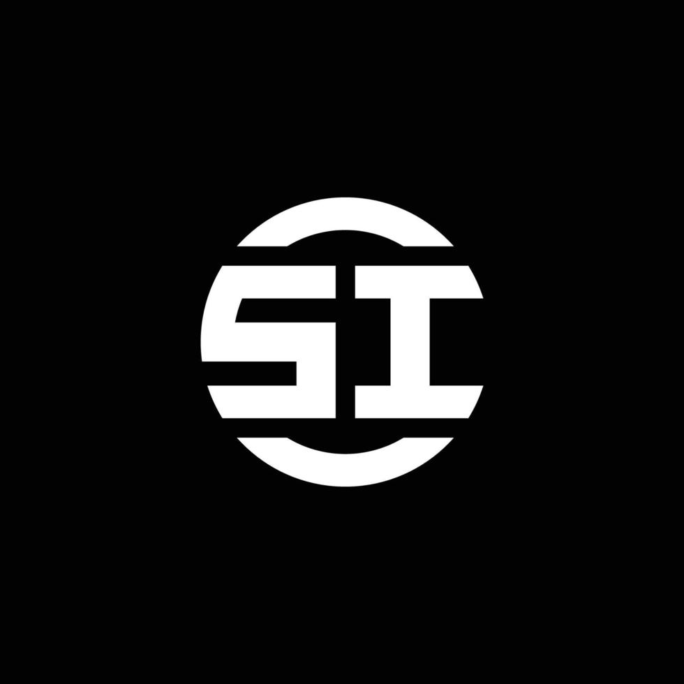 si logo monogram geïsoleerd op cirkel element ontwerpsjabloon vector