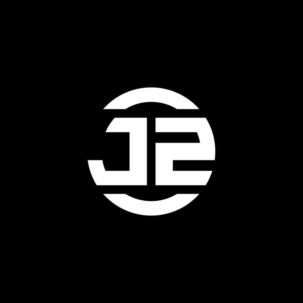 jz logo monogram geïsoleerd op cirkel element ontwerpsjabloon vector