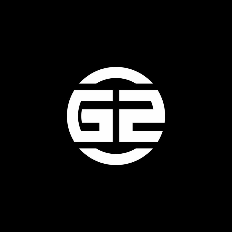 gz logo monogram geïsoleerd op cirkel element ontwerpsjabloon vector