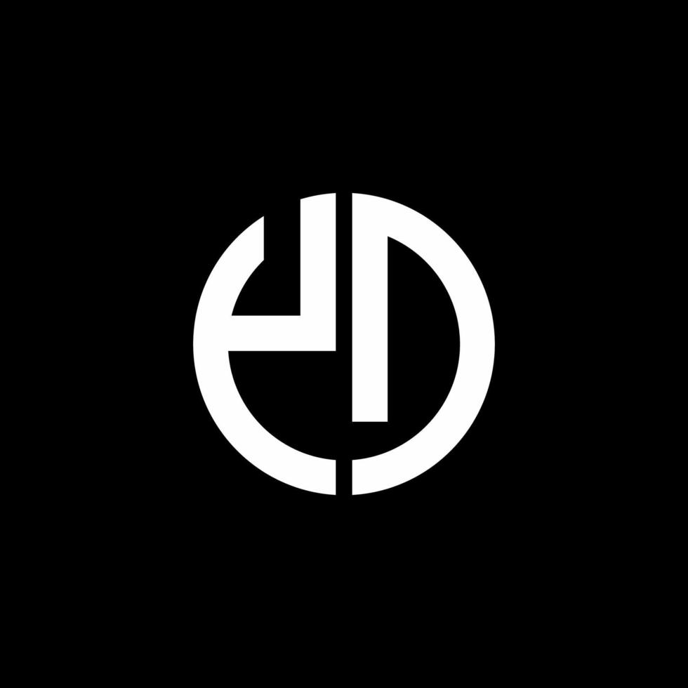 yd monogram logo cirkel lint stijl ontwerpsjabloon vector