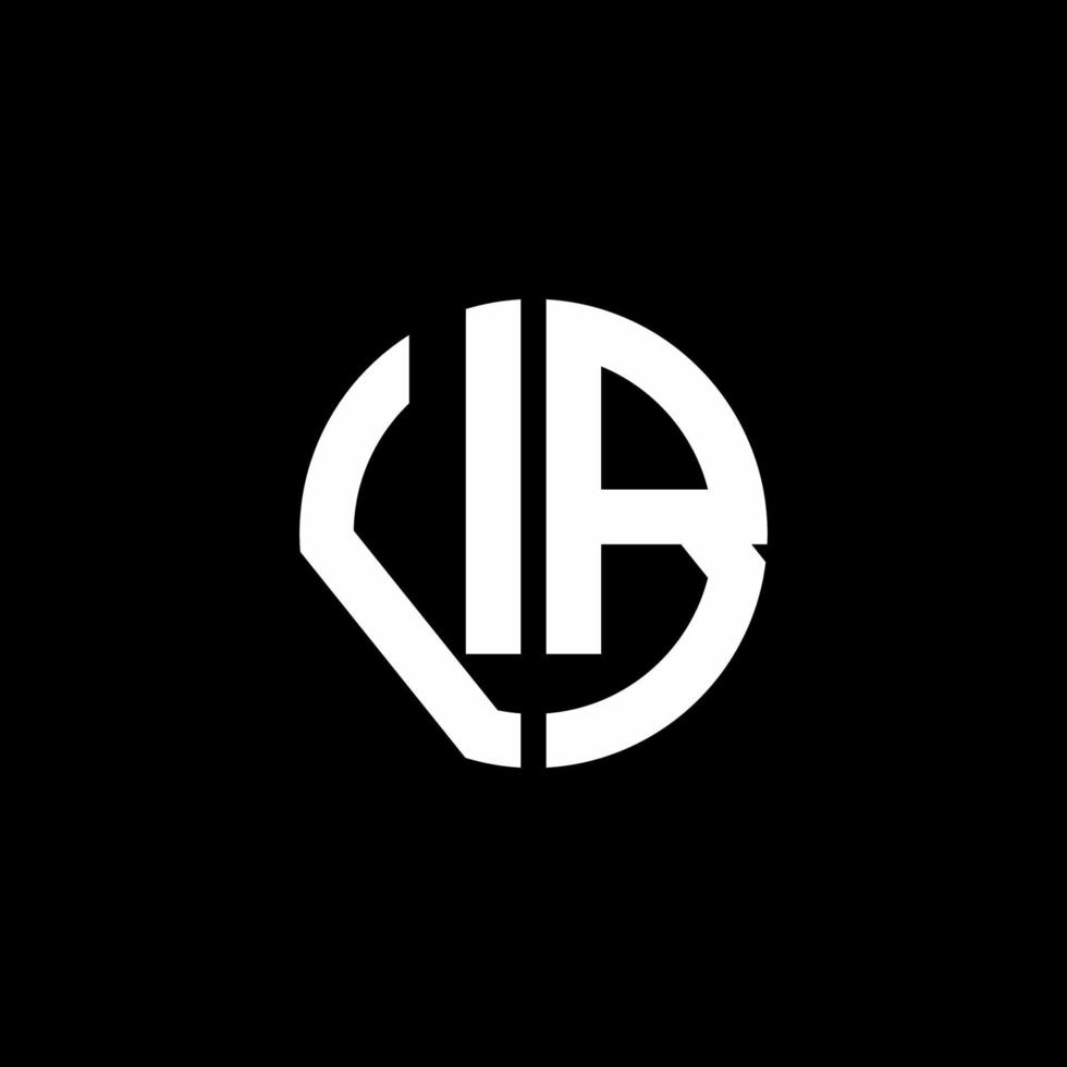 vb monogram logo cirkel lint stijl ontwerpsjabloon vector