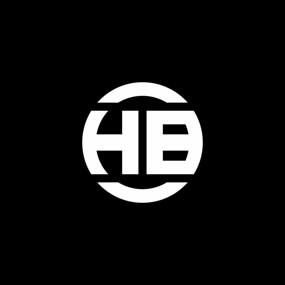hb logo monogram geïsoleerd op cirkel element ontwerpsjabloon vector