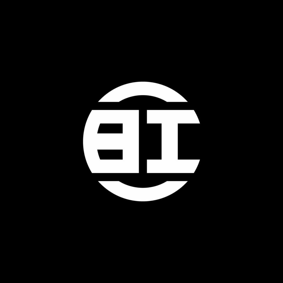 bi logo monogram geïsoleerd op cirkel element ontwerpsjabloon vector